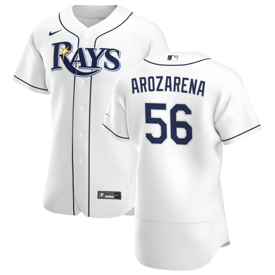 Tampa Bay Rays #56 Randy Arozarena Men Nike White Home 2020 Authentic Player MLB Jersey